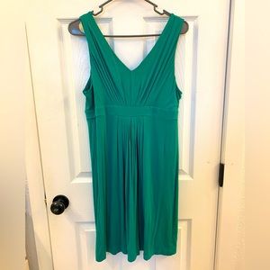 LOFT v-neck v-back dress